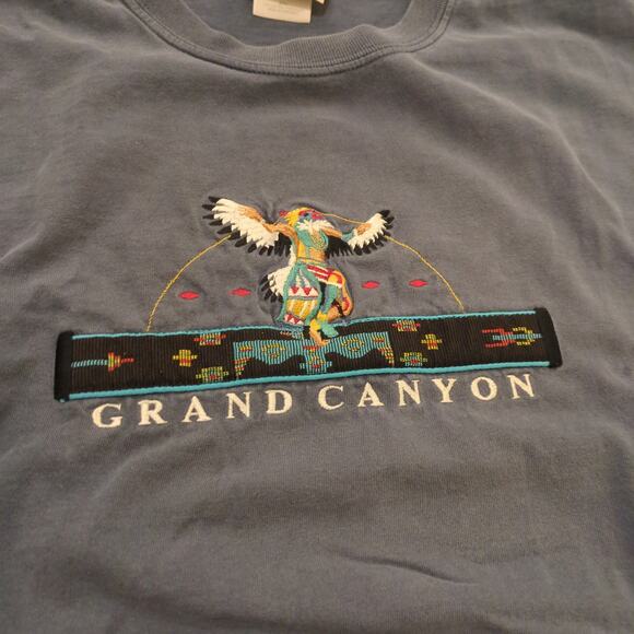 VTG Grand Canyon Adult XXL Shirt Embroidered Native American Aztec National Park - Picture 2 of 8